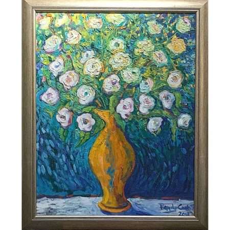 White Roses by Pili Rey - $700 original art