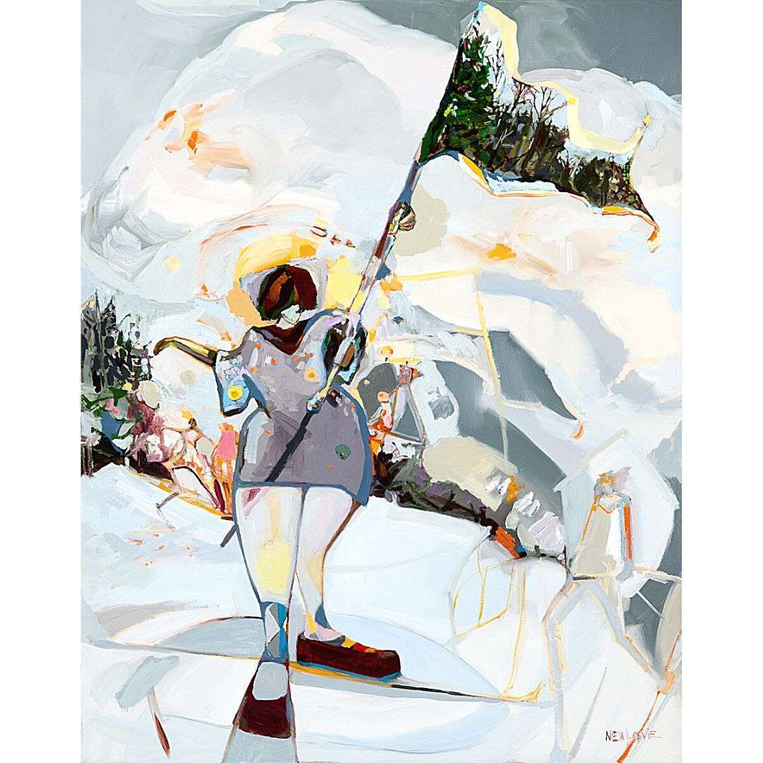 Winter Escape original oil on canvas art by artist Tina Newlove
