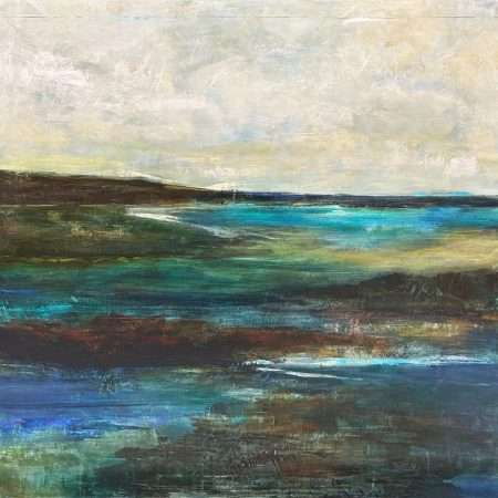 Wetlands - 48x48 acrylic on canvas Fiona Hoop original artwork