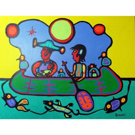 Family In A Canoe (Original Art)