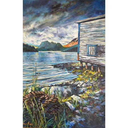 Morning Walk in Woody’s Point Newfoundland_ Oil_36x 24_1200 by artist Anne More