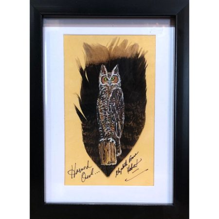 Horned Owl Feather Art