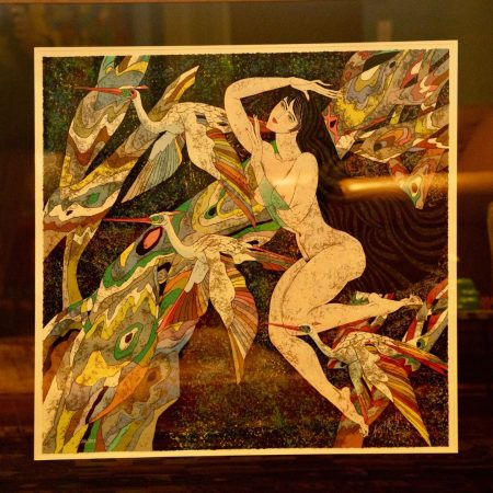 Artist He Deguang - Dreamy Illusions limited edition serigraph on rice paper print_framed_32x32_hand signed