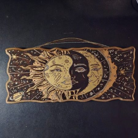 Celestial Balance Burnt Wood Art