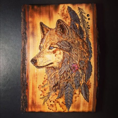 Spirit Of The Wild Burnt Wood Art