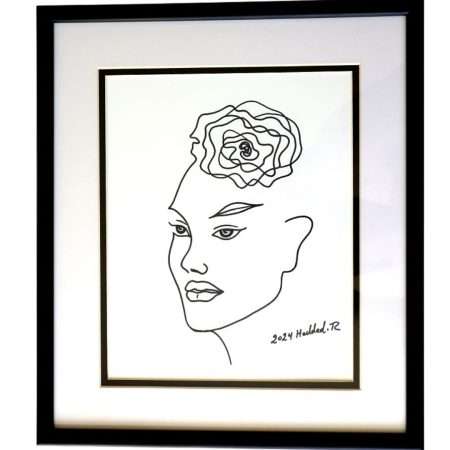 Big Flower Face (Original Line Art)